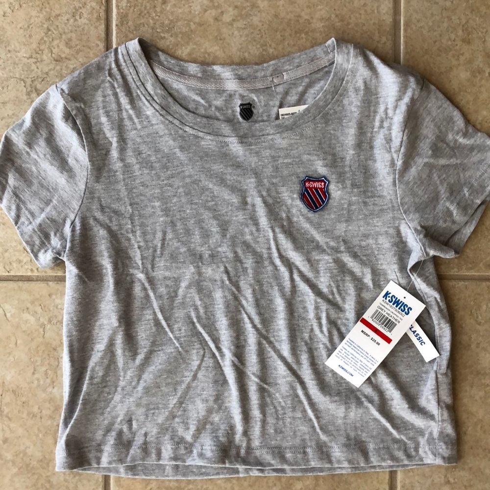 K Swiss tiebreaker cropped Tee. NWT.